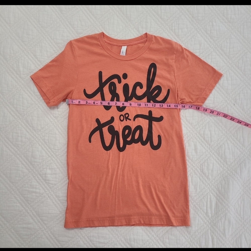 Heather Orange "Trick or Treat" Tee - Picture 3 of 5